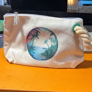 Pre owned Mugler White Tote with Tropical Design